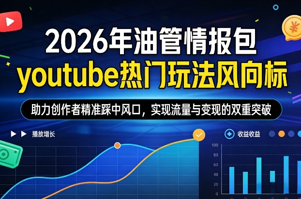 2026年油管情报包，youtube热门玩法风向标，助力创作者精准踩中风口，实现流量与变现的双重突破-智云网