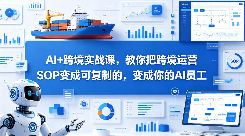 AI+跨境实战课,教你把跨境运营S0变成可复制的,变成你的AI员工-智云网