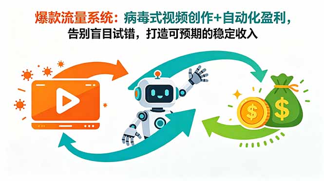 爆款流量系统:病毒式视频创作+自动化盈利,告别盲目试错,打造可预期的稳定收入-智云网