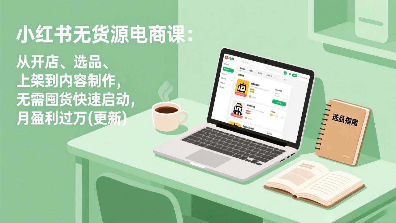(18420期)小红书无货源电商课(5月12更新):从开店、选品、上架到内容制作,无需囤货快速启动,月盈利过万-智云网
