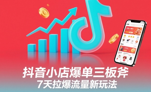抖音小店爆单三板斧,7天拉爆流量新玩法-智云网