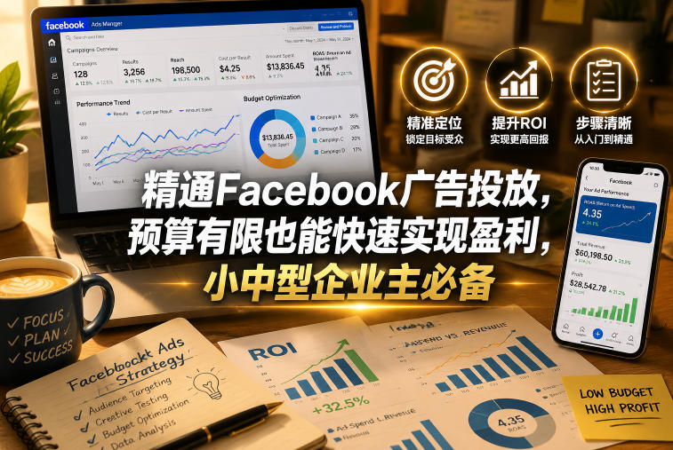 精通Facebook广告投放，预算有限也能快速实现盈利，小中型企业主必备【原创双语字幕】-智云网