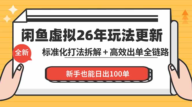 闲鱼虚拟从0到1系统化运营课程:标准化打法拆解 + 高效出单全链路教学,新手也能日出100单-智云网