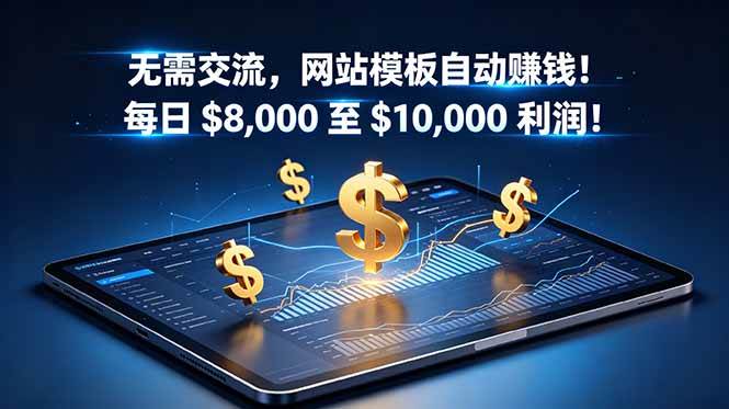 (18854期)无需交流,网站模板自动赚钱!每日 $8,000 至 $10,000 利润!【原创双语字幕】-智云网