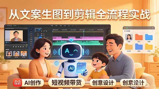 原创 AI 剧情短视频带货：AI+家庭剧情+带货广告，从文案生图到剪辑全流程实战-智云网