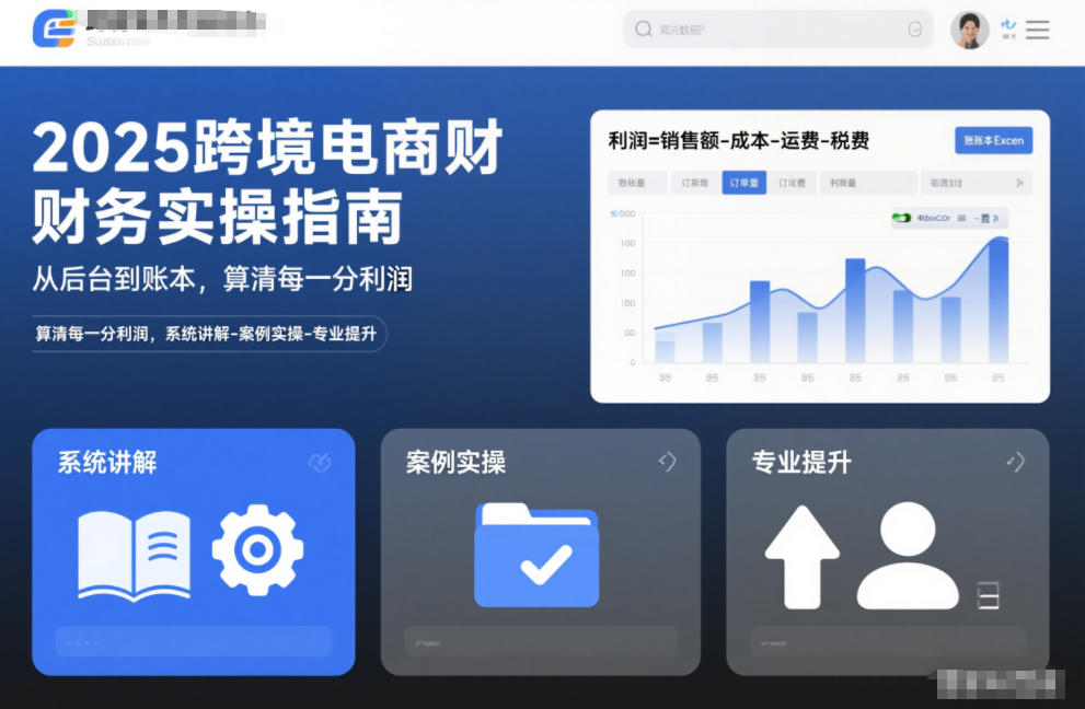 2025跨境电商财务实操指南，从后台到账本，算清每一分利润，系统讲解-案例实操-专业提升-智云网