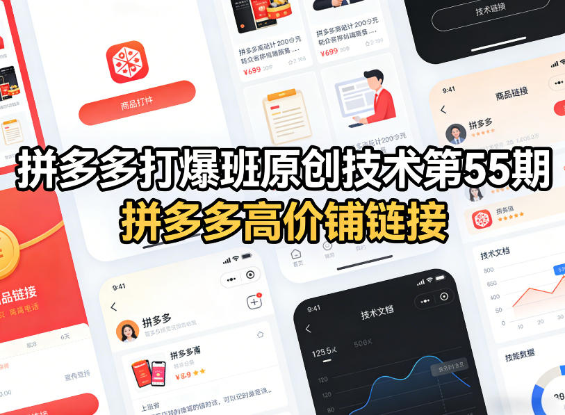 拼多多打爆班原创技术第55期,拼多多高价铺链接-智云网