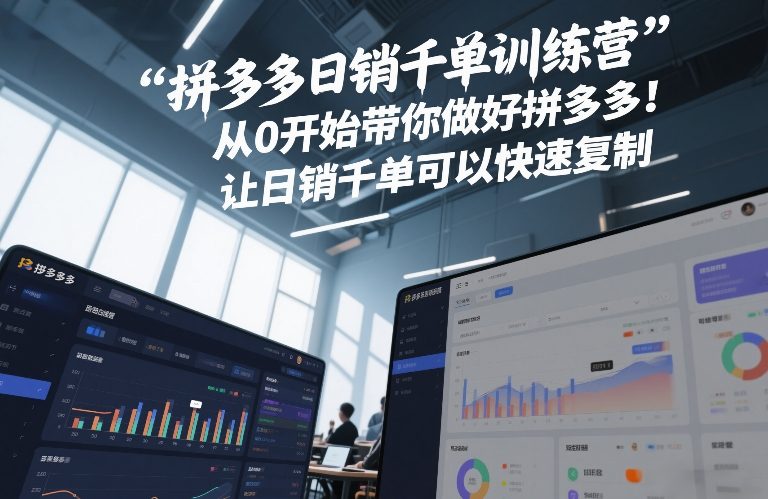 拼多多日销千单训练营，从0开始带你做好拼多多，让日销千单可以快速复制(更新26年2月)-智云网