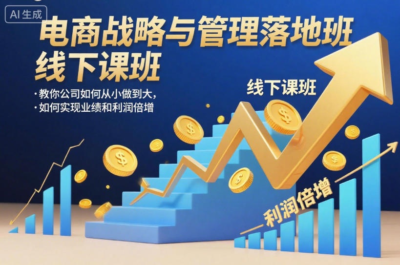 电商战略与管理落地班线下课，教你公司如何从小做到大，如何实现业绩和利润倍增【录音】-智云网