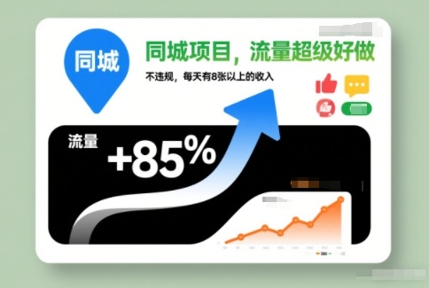 同城项目,流量超级好做,不违规,每天有8张以上的收入-智云网