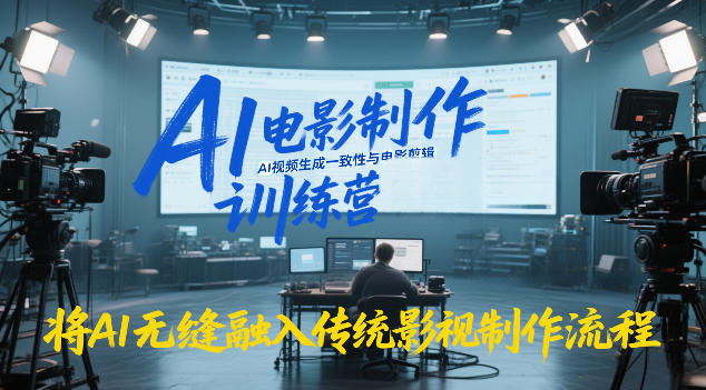AI电影制作训练营,掌握AI视频生成一致性与电影剪辑,将AI无缝融入传统影视制作流程-智云网