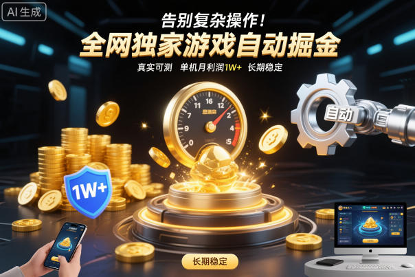 告别复杂操作!全网独家游戏自动掘金,真实可测,单机月利润1W+,长期稳定【揭秘】-智云网