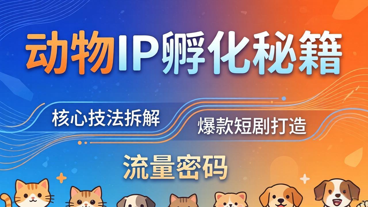 动物IP孵化全套秘籍,三大核心技法拆解,打造爆款萌宠短剧,轻松拿捏赛道流量密码-智云网
