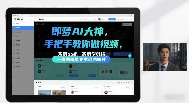 即梦AI大神手把手教你做视频，不用出镜、不用学剪辑，一张图就能变电影感短片-智云网