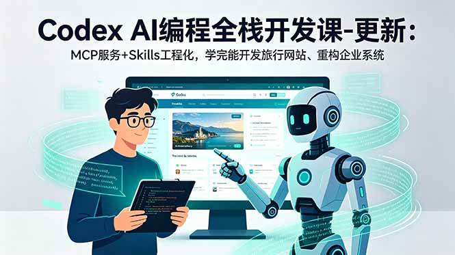 (18858期)Codex AI编程全栈开发课-更新:MCP服务+Skills工程化,学完能开发旅行网站、重构企业系统-智云网