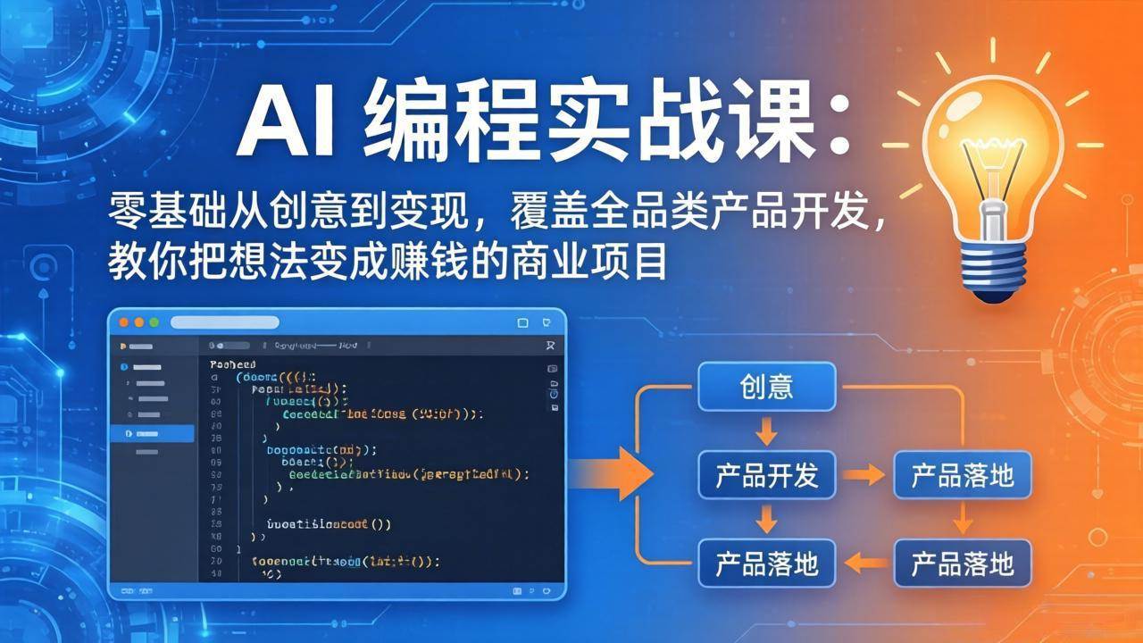 (18857期)AI编程实战课-第三期-6月更新:零基础从创意到变现,覆盖全品类产品开发,把想法变成赚钱项目-智云网