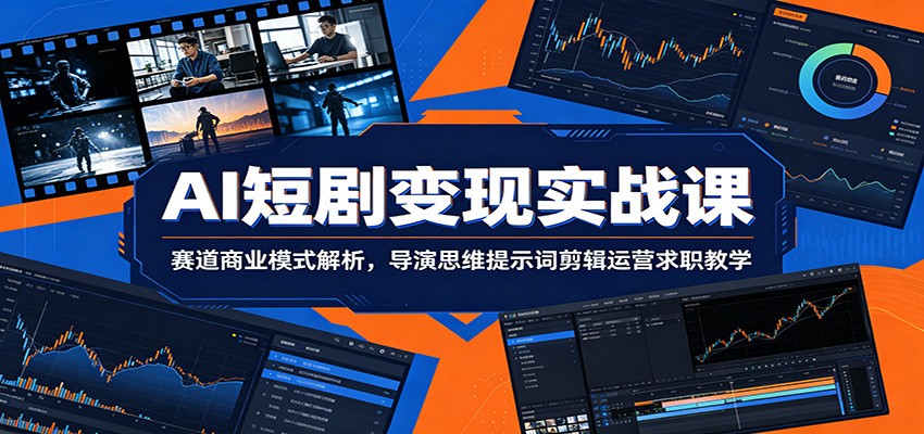 AI短剧变现实战课：赛道商业模式解析，导演思维提示词剪辑运营求职教学-智云网