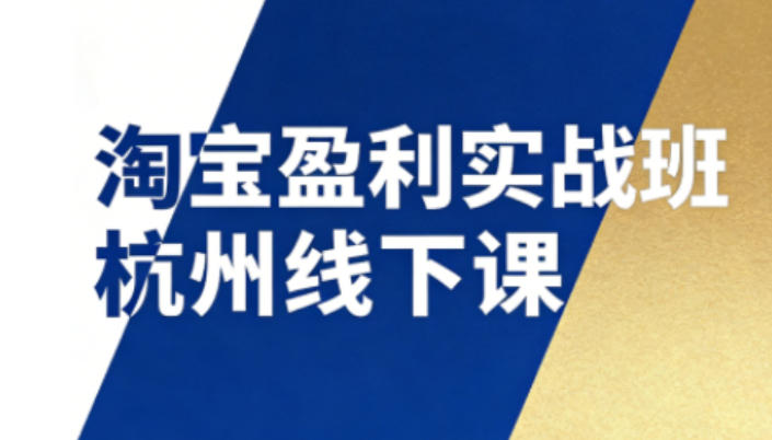 淘宝盈利实战班杭州线下课12月26-28日(音频+字幕),帮你掌握SOP流程+12门核心技术-智云网
