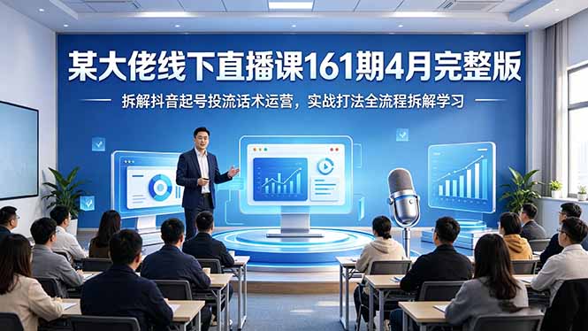某大佬线下直播课161期4月完整版,拆解抖音起号投流话术运营,实战打法全流程拆解学习-智云网